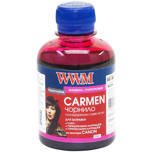 Чорнило WWM Universal Carmen для Сanon серій PIXMA iP/iX/MP/MX/MG Magenta (CU/M) 200г