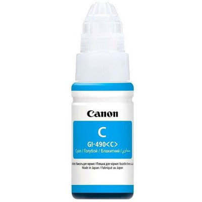 Чорнило Canon GI-490 Pixma G1400/G2400/G3400 (Cyan) (0664C001) 70мл