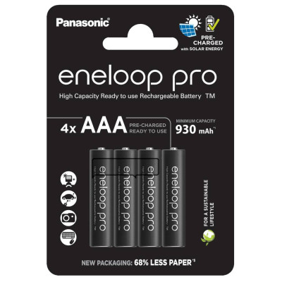 Акумулятори Panasonic Eneloop Pro AAA/HR03 NI-MH 930 mAh BL 4 шт