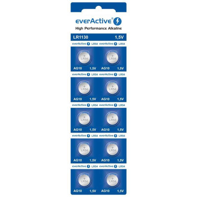 Батарейка everActive LR1130/LR54/(A)G10 BL 10шт
