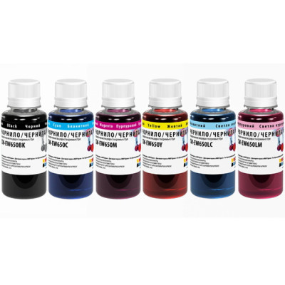 Комплект чернил ColorWay EPSON TX650 BK/C/LC/LM/M/Y (ColorWay-EW650SET01) 6*100г