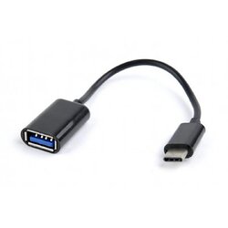 Кабель Cablexpert (A-OTG-CMAF2-01), USB2.0 - USB Type-C, 0.2 м, черный