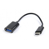 Кабель Cablexpert (A-OTG-CMAF2-01), USB2.0 - USB Type-C, 0.2 м, черный