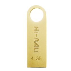 Флеш-накопитель USB 4GB Hi-Rali Shuttle Series Gold (HI-4GBSHGD)