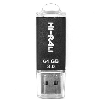 Флеш-накопичувач USB3.0 64GB Hi-Rali Rocket Series Black (HI-64GB3VCBK)
