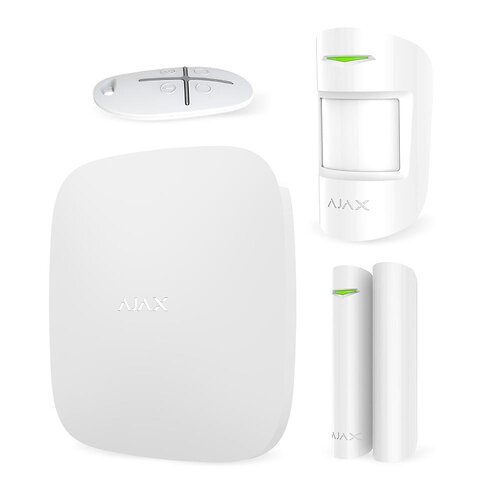 Комплект охоронної сигналізації Ajax StarterKit, hub, motionprotect, doorprotect, spacecontrol, jeweller, бездротовий, білий (20