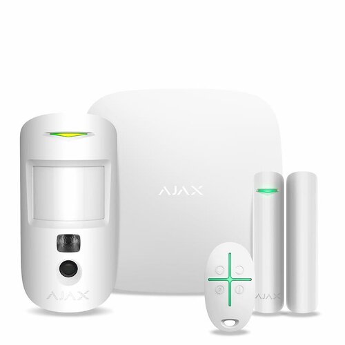 Комплект охоронної сигналізації Ajax HDR StarterKit Cam Plus, hub 2 plus, motioncam HDR, doorprotect, spacecontrol, jeweller, бе