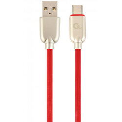 Кабель Cablexpert USB - USB Type-C V 2.0 (M/M), 2.1 А, премиум, 1 м, красный (CC-USB2R-AMCM-1M-R)