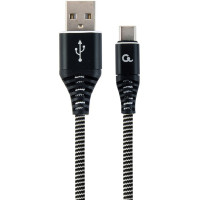 Кабель Cablexpert USB - USB Type-C (M/M), преміум, 1 м, чорний (CC-USB2B-AMCM-1M-BW)
