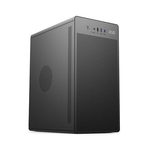 Корпус 2E Credo V285B-400 з БЖ 2E ATX400, 1xUSB3.0, 1х USB 2.0, 1xUSB Type-C, 1x120мм, VGA 300мм, mATX, чорний