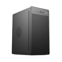 Корпус 2E Credo V285B-400 з БЖ 2E ATX400, 1xUSB3.0, 1х USB 2.0, 1xUSB Type-C, 1x120мм, VGA 300мм, mATX, чорний