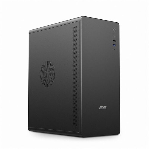 Корпус 2E Credo V500B-400 з БЖ 2E ATX400, 1xUSB3.0, 1х USB 2.0, 1xUSB Type-C, 1x120мм, VGA 310мм, ATX, чорний