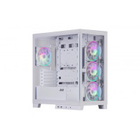 Корпус 2E GAMING Fantom GK701W без БЖ 2xUSB3.0, 1xUSBType-C, 4x120мм ARGB, VGA 400мм, LCS ready, контролер з пультом, TG Side/Fr
