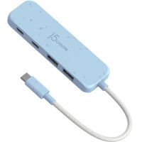 USB-хаб J5create 2 USB-A/2 USB-C Cyan (JCH342EC-N)
