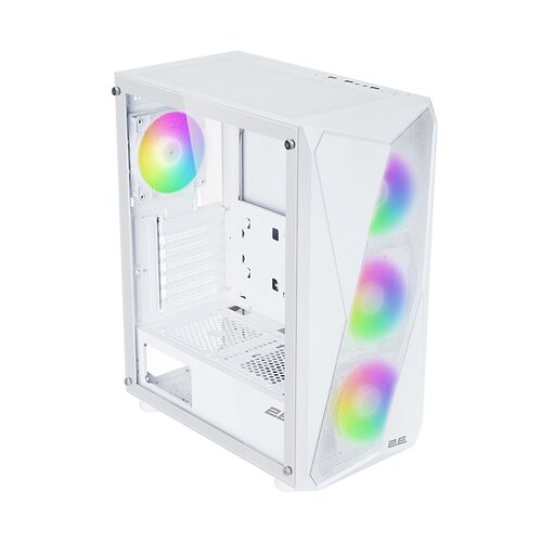 Корпус 2E GAMING Aruba G3313W, без БЖ 1xUSB3.0, 2xUSB2.0, 5x120мм ARGB, VGA 330мм, LCS ready, HUB, TG Side Panel, ATX, білий