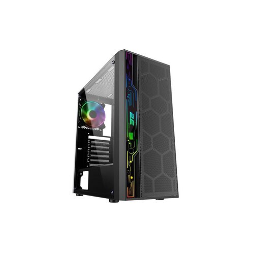 Корпус 2E GAMING Spero G2052 без БЖ 2xUSB3.0, 1xUSB2.0, 1x120мм ARGB, 2x120мм, VGA 345мм, LCS ready, TG Side Panel, ATX, чорний
