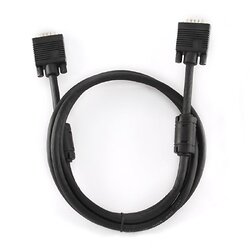 Кабель Cablexpert VGA-VGA HD15M/HD15M с 2-мя фер. кольцами, двойной экран, черный, 1.8 м (CC-PPVGA-6B)