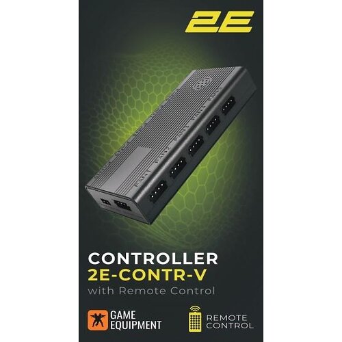Контролер 2E GAMING CONTR-V ARGB 10 fans 4pin, SATA +5V 3pin, пульт