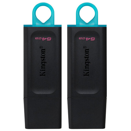 Флеш-накопичувач USB3.2 64GB Kingston DataTraveler Exodia Black/Blue 2 Pieces (DTX/64GB-2P)