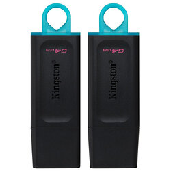 Флеш-накопичувач USB3.2 64GB Kingston DataTraveler Exodia Black/Blue 2 Pieces (DTX/64GB-2P)