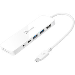 USB-хаб J5create USB-C 6-в-1 White (JCD373-N)