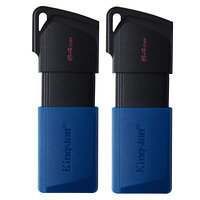 Флеш-накопичувач USB3.2 2x64GB Kingston DataTraveler Exodia M Black/Blue (DTXM/64GB-2P)