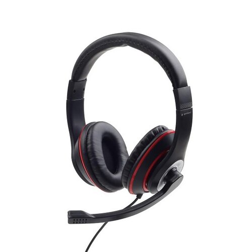 Наушники Gembird MHS-03-BKRD Black/Red