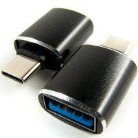 Перехідник Dengos OTG USB-USB-C Black (ADP-018)