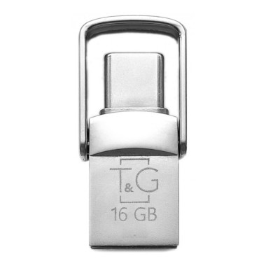 Флеш-накопитель USB 2.0 16GB Type-C T&G 104 Metal Series Silver (TG104TC-16G)