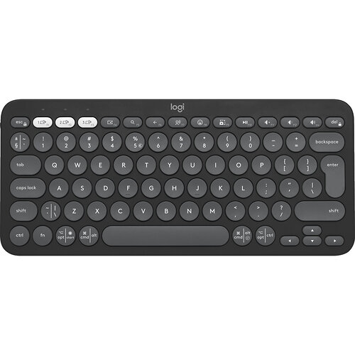 Клавiатура бездротова Logitech Pebble Keys 2 K380s Graphite (920-011851)
