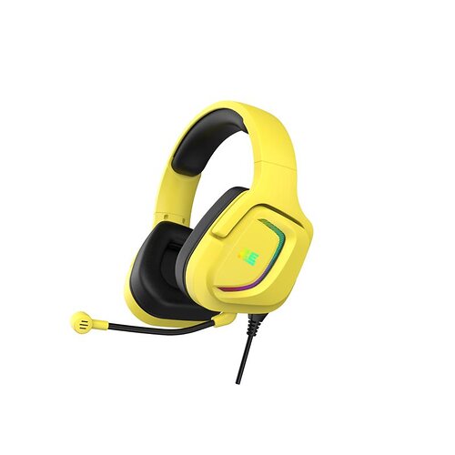 Гарнітура ігрова 2E GAMING HG340, mini-jack/dual 3.5мм, RGB, 2м, жовтий