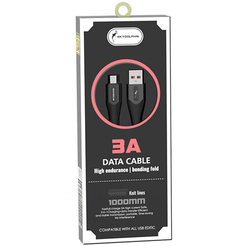Кабель SkyDolphin S01V USB - micro USB (M/M), 1 м, Black (USB-000585)