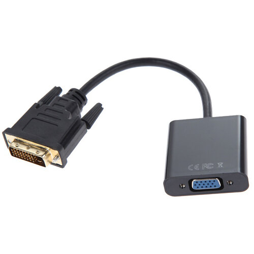 Переходник Atcom DVI - VGA (M/F), Dual Link, 0.1 м, Black (9214)