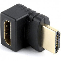 Адаптер Cablexpert HDMI - HDMI, M/F, Г-образный, черный (A-HDMI270-FML) пакет