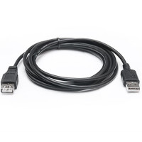 Кабель REAL-EL Pro USB - USB V 2.0 (M/F), 2 м, чорний (EL123500028)