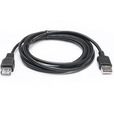 Кабель REAL-EL Pro USB - USB V 2.0 (M/F), 2 м, чорний (EL123500028)