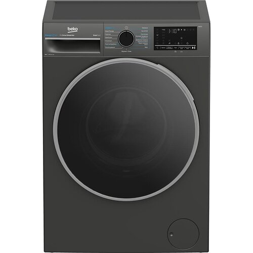 Пральна машина Beko фронтальна, 8кг, 1400, A, 55см, дисплей, пар, інвертор, графіт