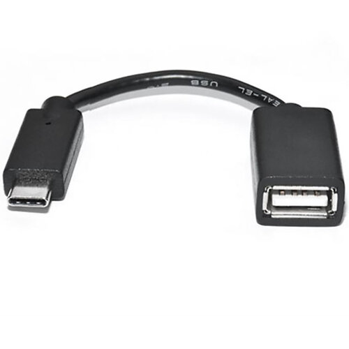 Кабель REAL-EL USB Type-C - USB V 2.0 (M/F), 0.1 м, черный (EL123500030)