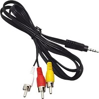 Кабель Atcom 3хRCA - 3.5 мм (M/M), 1.8 м, Black (17320) пакет