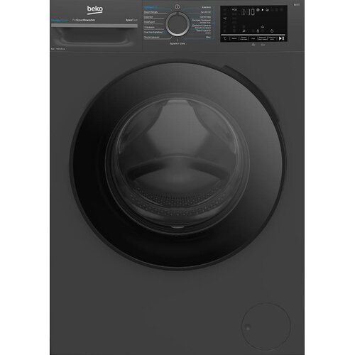 Пральна машина Beko фронтальна, 8кг, 1400, A, 50см, дисплей, пар, інвертор, темно-сірий