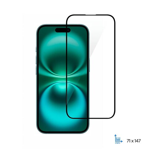 Захисне скло 2E для Apple iPhone 16(6.1), 2.5D FCFG, (1 Pack), чорна рамка
