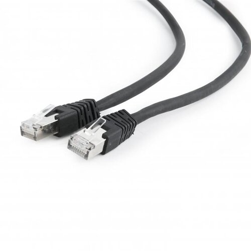Патч-корд S\/FTP Cablexpert (PP6A-LSZHCU-Y-0.25M) литой, 50u штекер с защелкой, 5м, черный