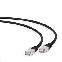 Патч-корд S\/FTP Cablexpert (PP6A-LSZHCU-BK-1M) cat.6a, литой, 50u штекер с защелкой, 1м, черный