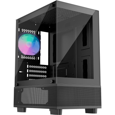 Корпус 1stPlayer Mi2-A-BK-2F7R-1F7 Black без БЖ
