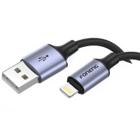 Кабель Foneng X95 Metal Head Braided Cable (3A) USB - Lightning (M/M), 1.2 м, Black (X95-CA-IP) Кабель Foneng X95 Metal Head Braided Cable (3A) USB - Lightning (M/M), 1.2 м, Black (X95-CA-IP)