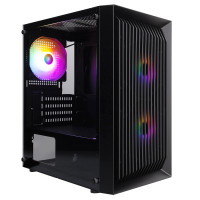 Корпус 1stPlayer BS-2-BK-3F1 Black без БЖ