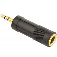 Адаптер Cablexpert 6.35 мм - 3.5 мм (F/M), чорний (A-6.35F-3.5M)
