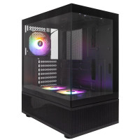 Корпус 1stPlayer Mi7-A-BK-2F7R-1F7 Black без БЖ