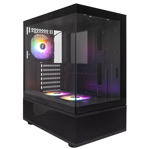 Корпус 1stPlayer Mi7-A-BK-2F7R-1F7 Black без БЖ