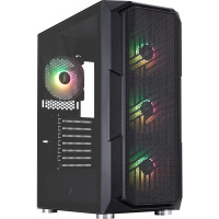 Корпус 1stPlayer XF-BK-4F7 Black без БЖ